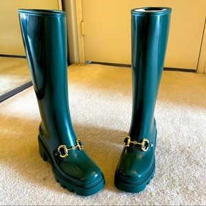 Gucci Rain Boot - Rubber/Evolution Vintage Green/V.Gree